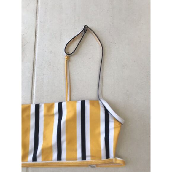 No Brand Bikini Set Multicolor Striped Padded Swimwear FLAW - Picture 2 of 7